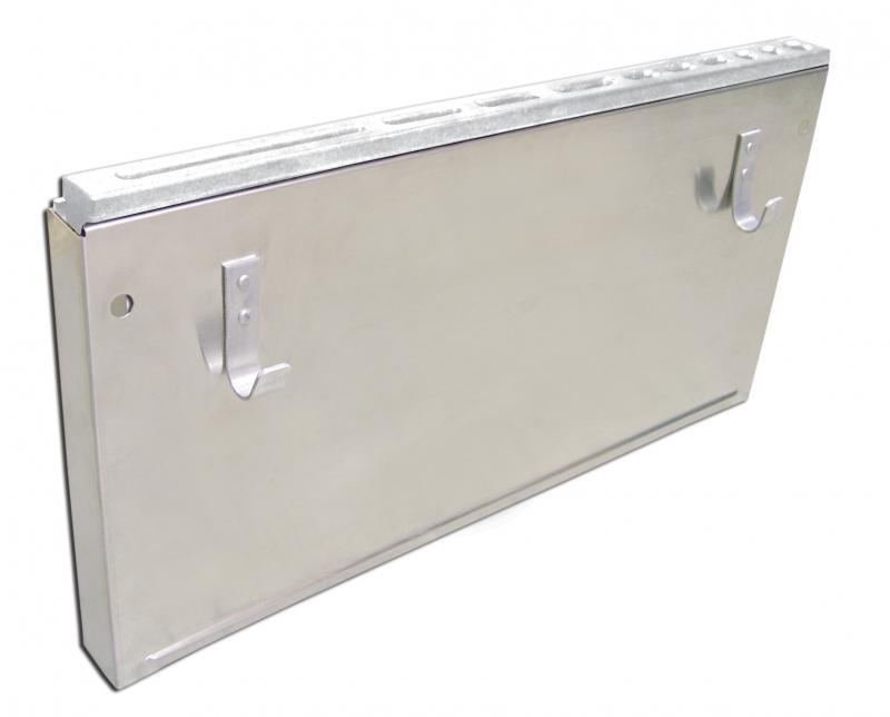 Large Stainless Steel Knife Rack with White Plastic Insert